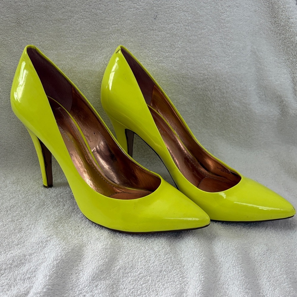 BCBGeneration Bright Yellow Heels